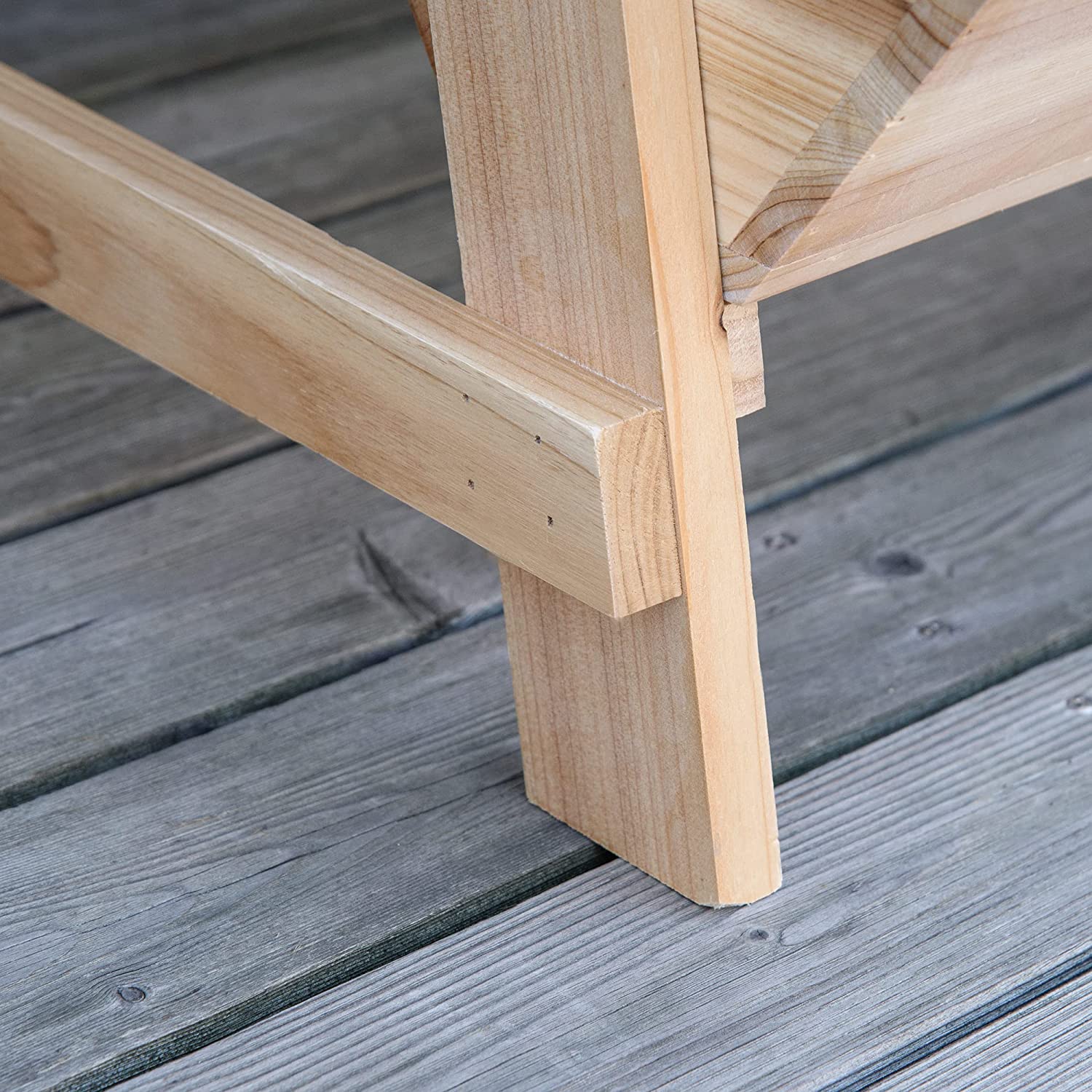 Jardinera de madera en forma de cama de jardín con tela no tejida para patio trasero