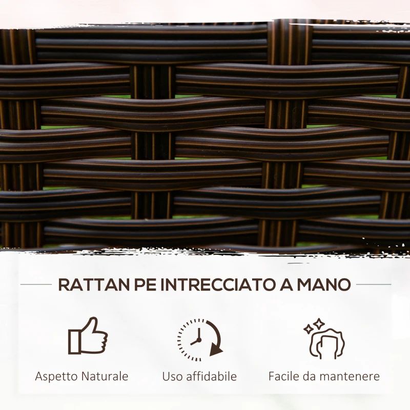 Maceta de flores de ratán para interiores/exteriores con estante de almacenamiento de herramientas debajo y área de trabajo elevada resistente de 28' H